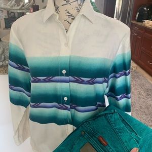 VINTAGE Roper western blouse, size med previously owned.